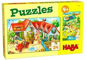 Jigsaw puzzle 24 pieces - theme farmyard (brand HABA)