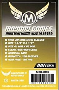 Mini USA Game Size Sleeves (41x63mm) clear (100)