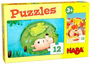 Haba jigsaw puzzle with frog and hedgehog (HABA 306165)
