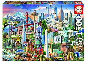 jigsaw puzzle Educa 1500 pieces : North America Landmarks