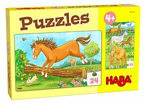 Haba jigsaw puzzle with frog and hedgehog (HABA 306165)