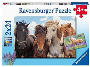 Ravensburger puzzle 'Photos of horses' (2x24 pieces)